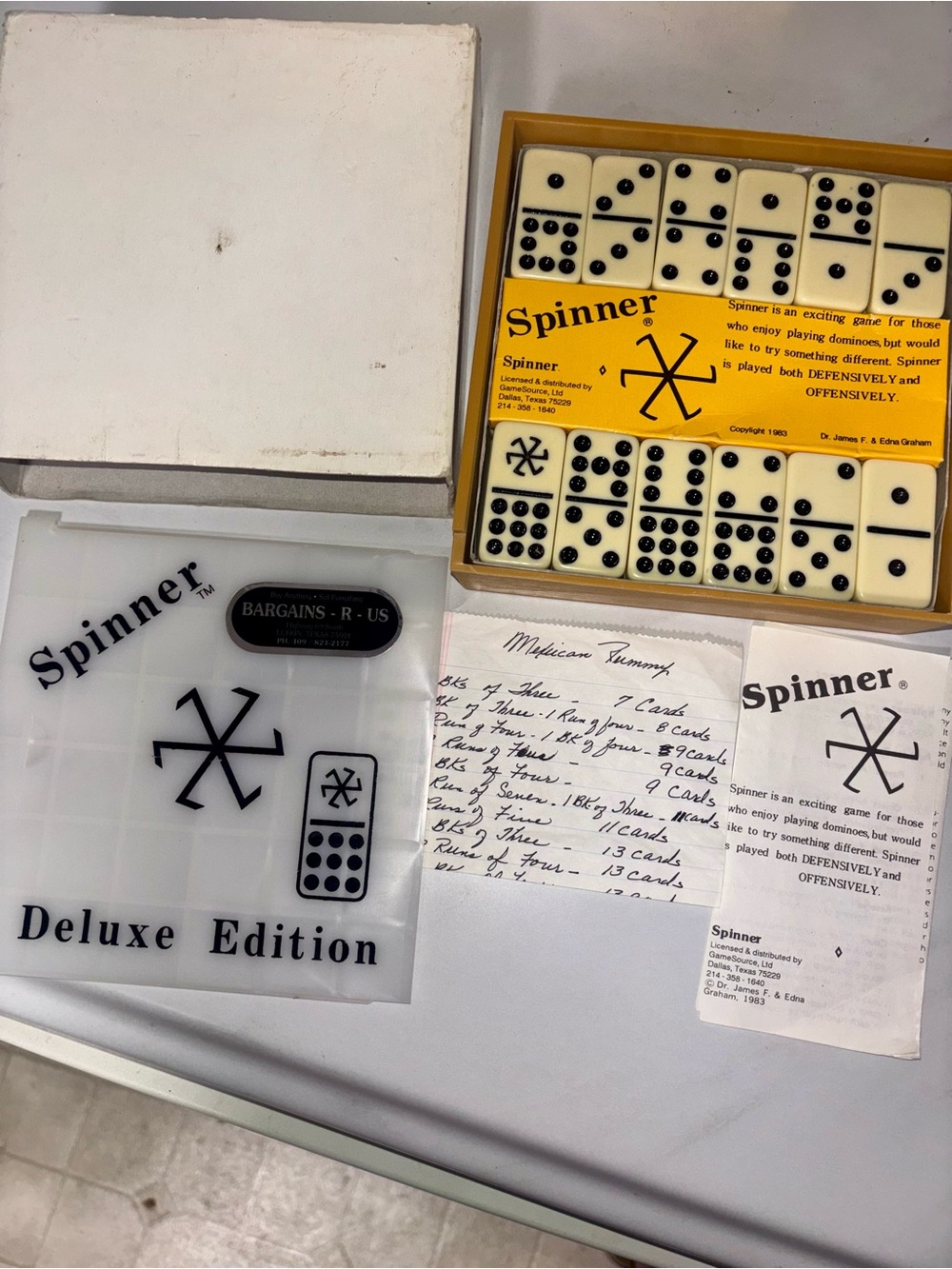 Vintage 1983 Spinner Deluxe Edition Domino Game